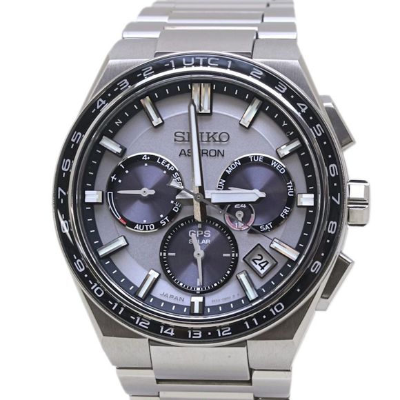 Seiko Astron SBXC107 5X53-0BR0 Solar GPS Satellite Radio Wave Titanium Men's ...